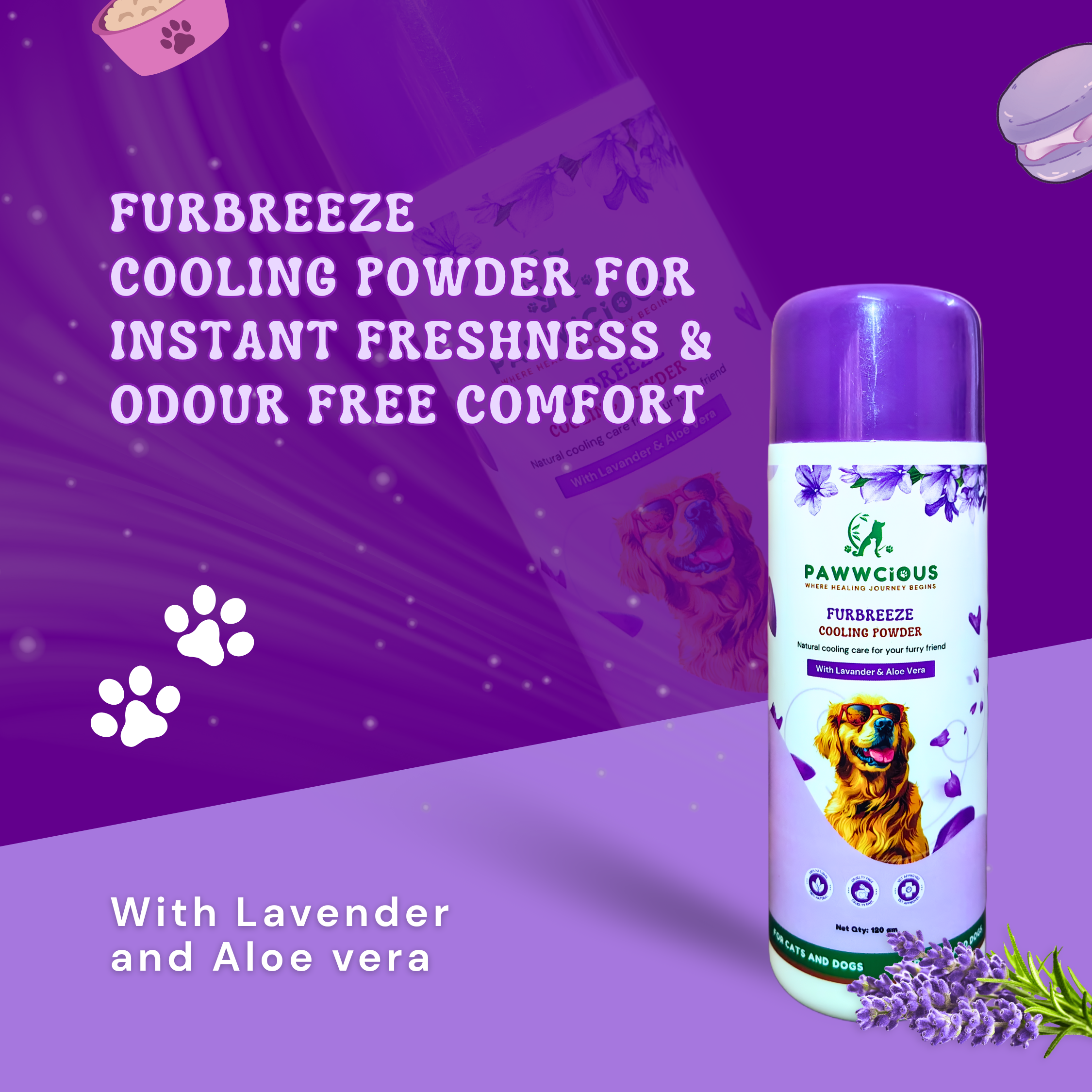 Furbreeze Heat Cooling Powder
