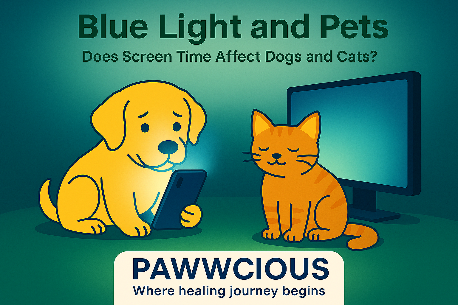 iscover how blue light and screen time affect dogs and cats.