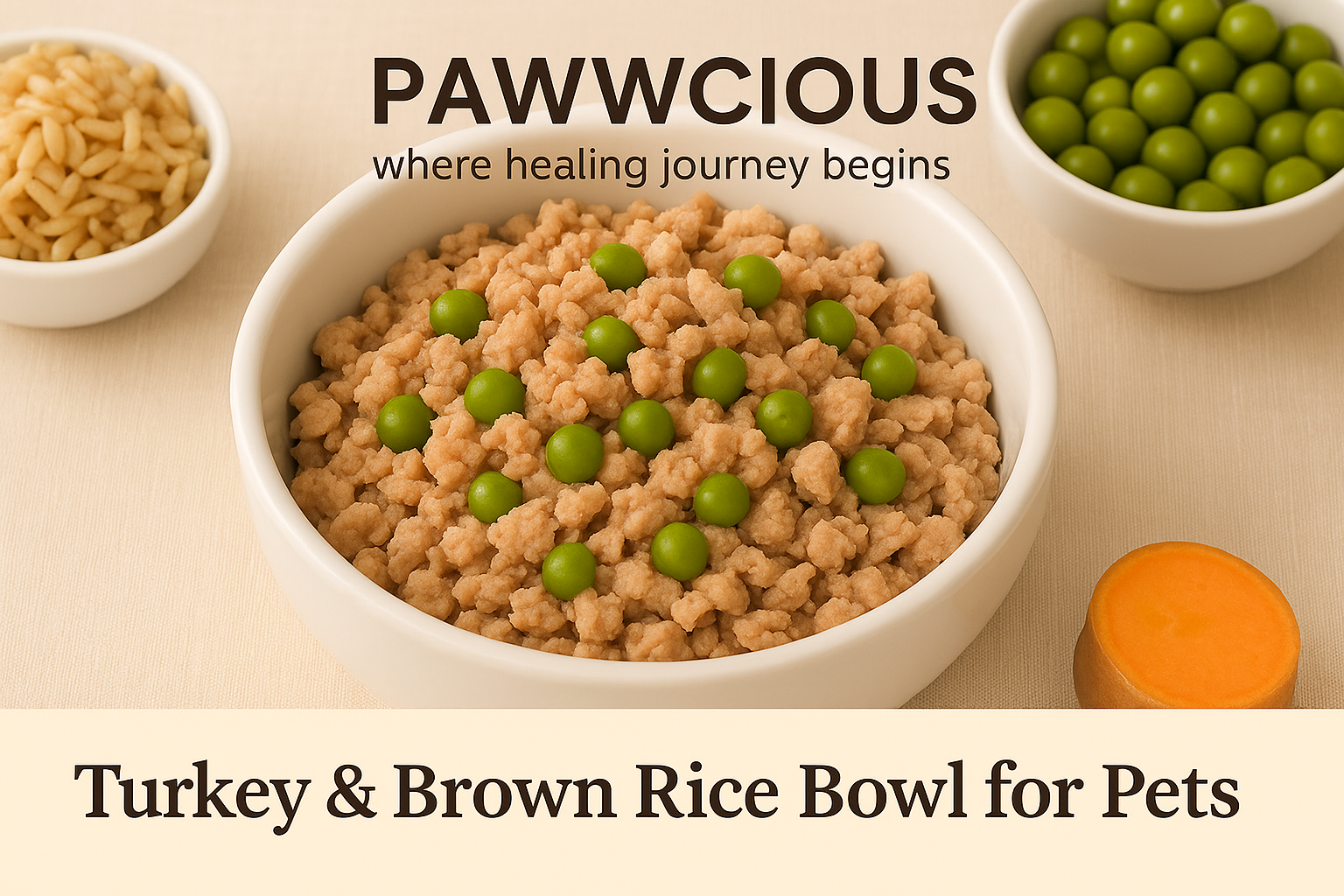 Pawwcious Turkey & Brown Rice Bowl – hearty comfort in every bite