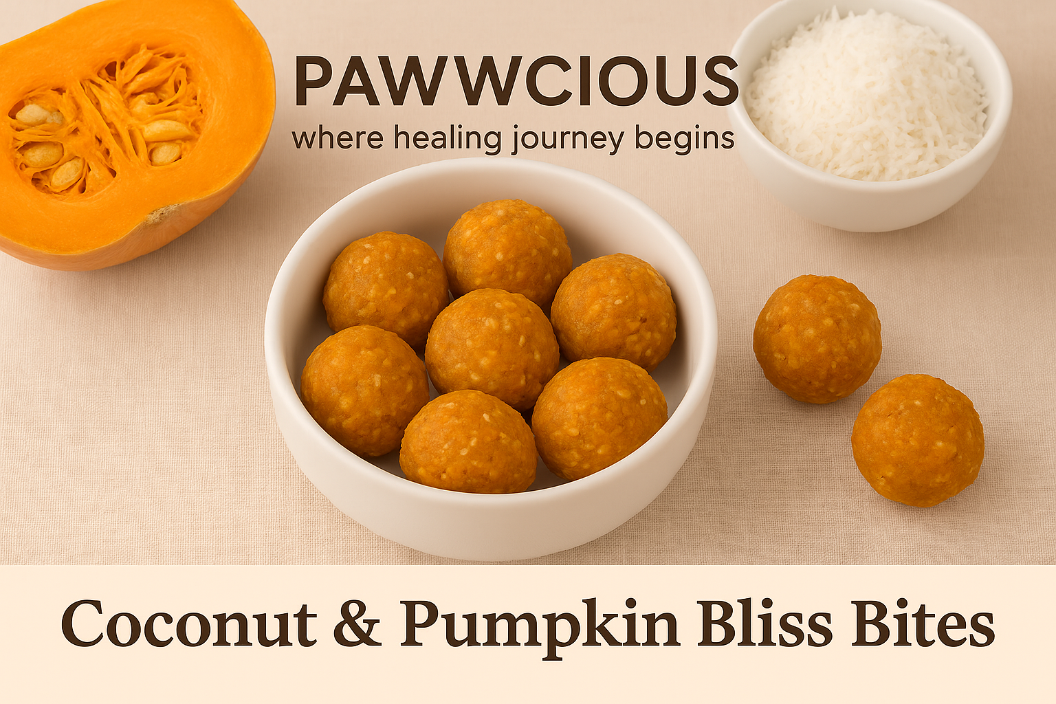 Pawwcious Coconut & Pumpkin Bliss Bites – tiny bites of wellness