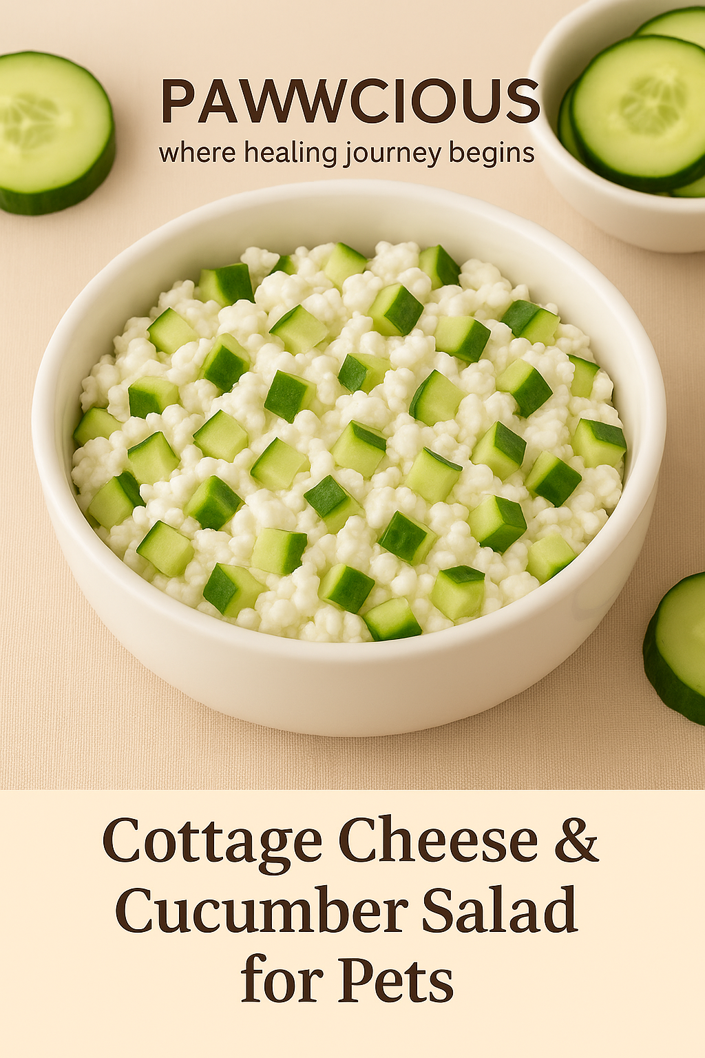 Pawwcious Cottage Cheese & Cucumber Salad – fresh, light & healthy
