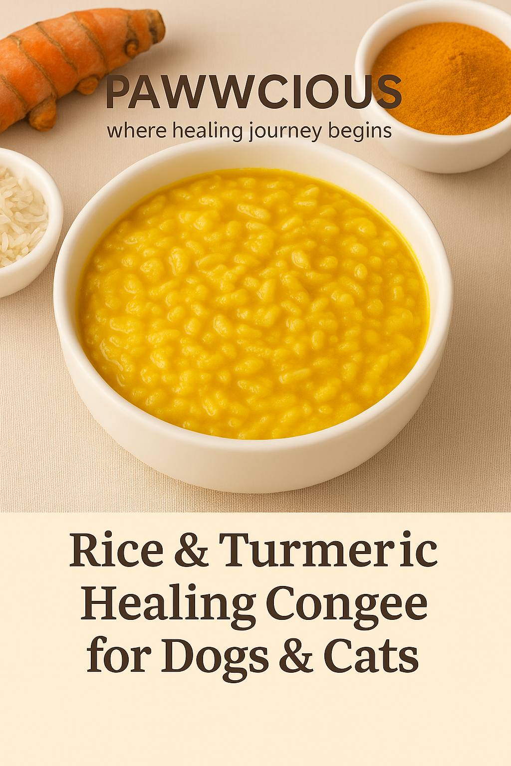 Pawwcious Rice & Turmeric Congee – healing in a bowl