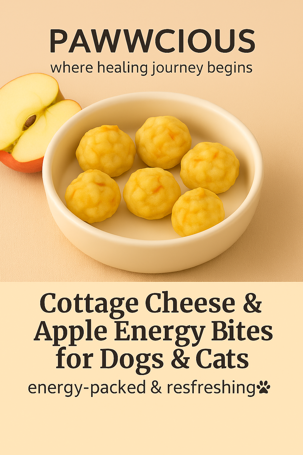 Pawwcious Cottage Cheese & Apple Bites – energy-packed & refreshing