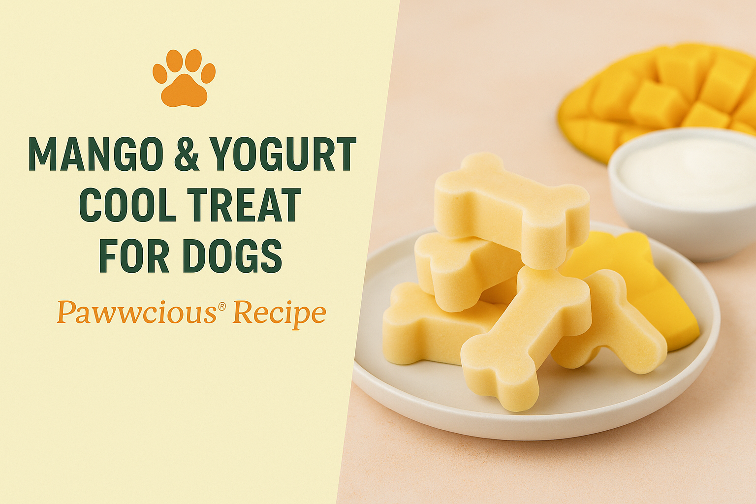A refreshing summer treat for dogs made with mango and yogurt – Pawwcious®