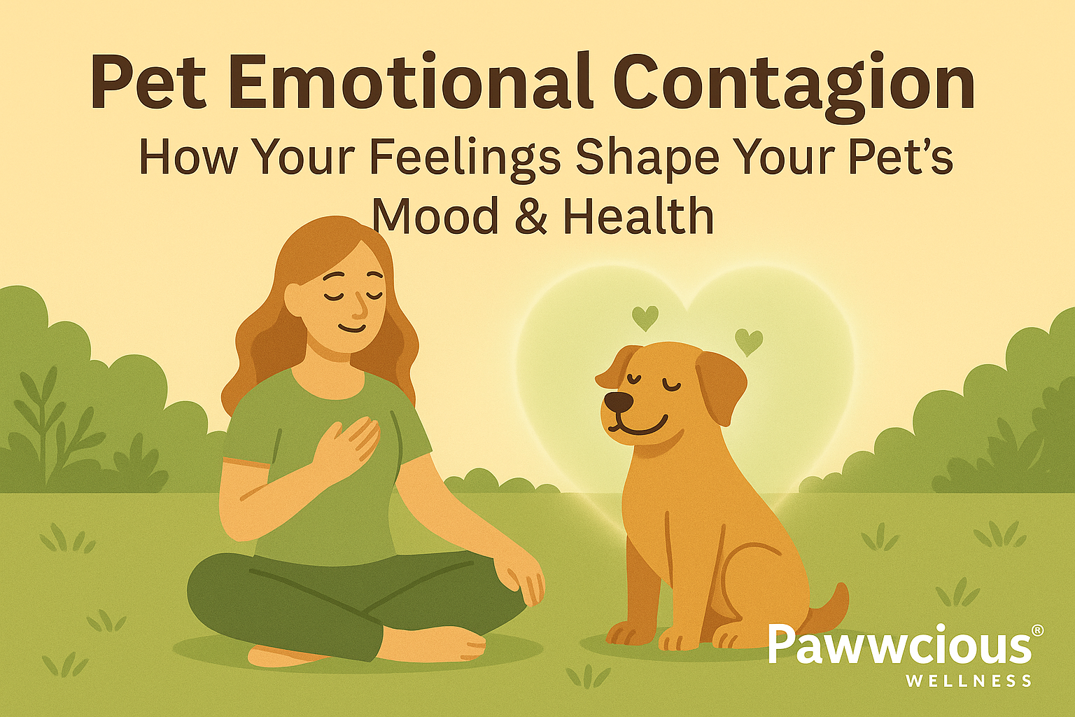 Pawwcious® Wellness Blog – Discover how your emotions shape your pet’s mood and learn to build calm, healing energy together 💚🐾
