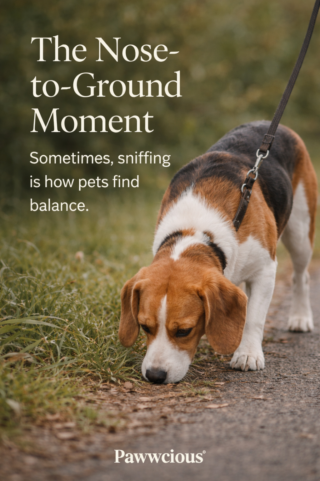 Sometimes, sniffing is how pets find balance.
