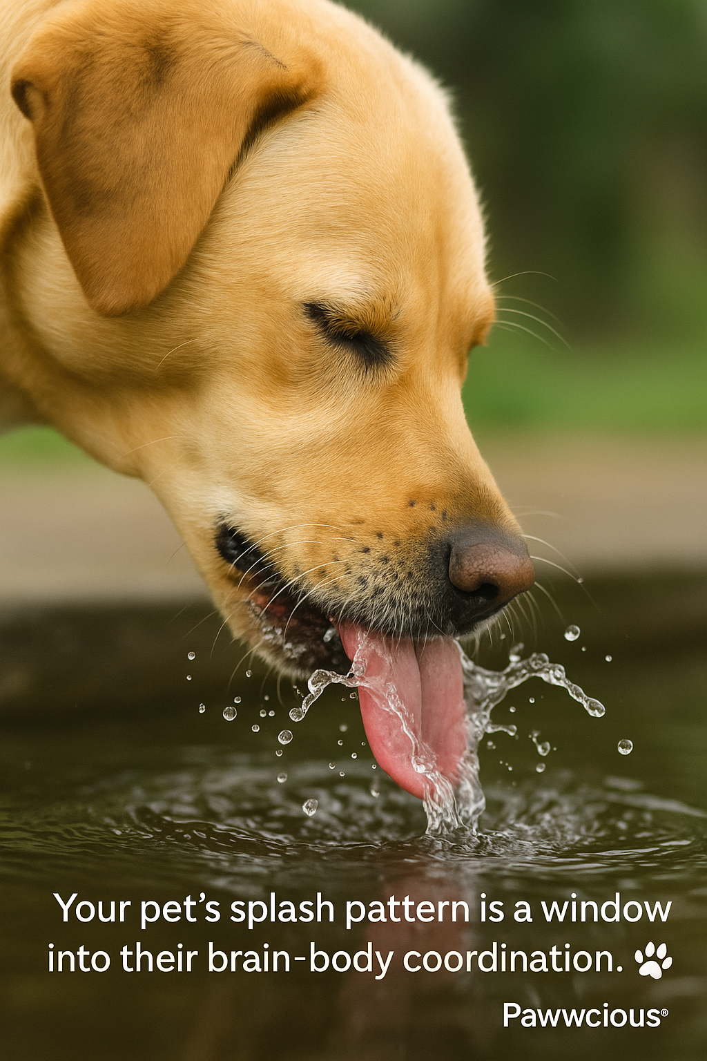 Your pet’s splash pattern is a window into their brain–body coordination.
