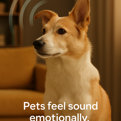 Pets feel sound emotionally.