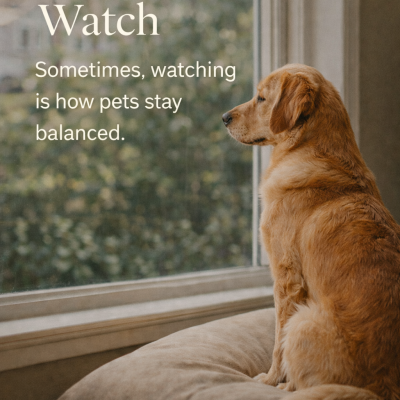 Sometimes, watching is how pets stay balanced.