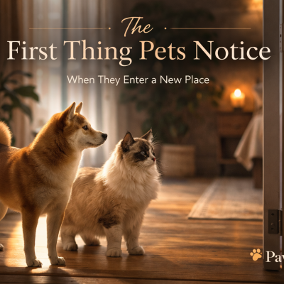 Shiba Inu and Ragdoll cat pausing at doorway while observing a new room — Pawwcious®