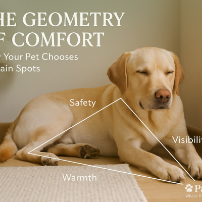 Pets don’t choose spots randomly — they choose geometry. Learn why your furry one prefers certain corners, textures, and warm zones at home. 🐾🏡