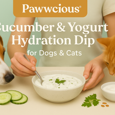 Cucumber & Yogurt Hydration Dip for Dogs & Cats