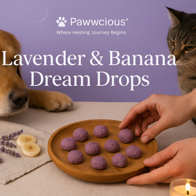 A dreamy lavender-scented bedtime treat crafted with banana and oats — designed to bring calm and comfort before sleep.