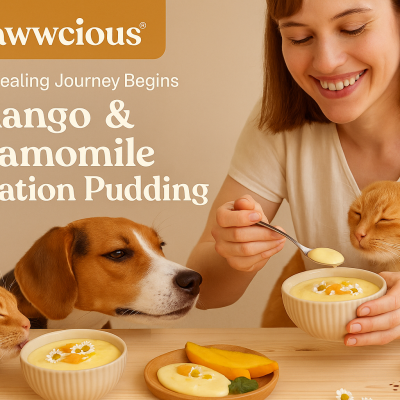 A creamy, calming pudding made with mango and chamomile — crafted to ease anxiety and promote relaxation.