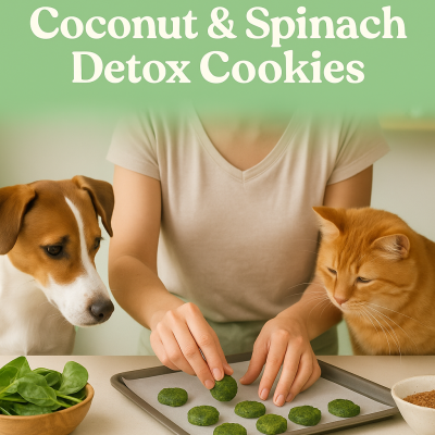 Natural detox cookies made with coconut and spinach — for gut, liver, and skin wellness.