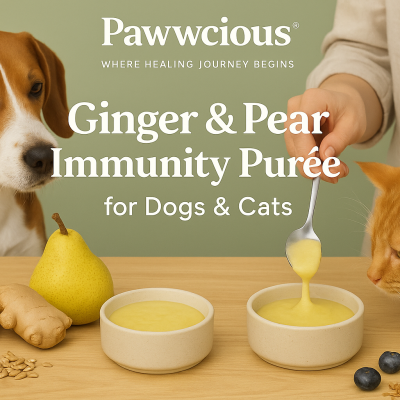 A soothing purée made with pear, ginger, and coconut oil — gentle on the tummy, rich in immunity support.