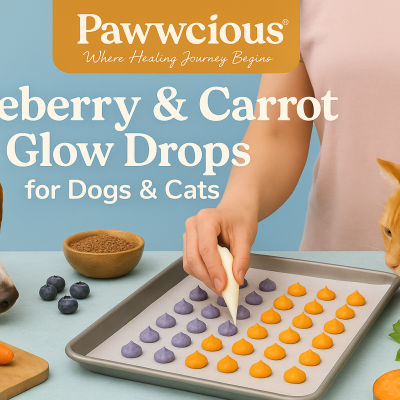 Bright, antioxidant-rich Glow Drops made with blueberries and carrots for radiant skin and vitality.