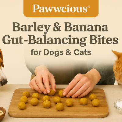Wholesome prebiotic treats made with banana and barley to keep your pet’s tummy calm and healthy.