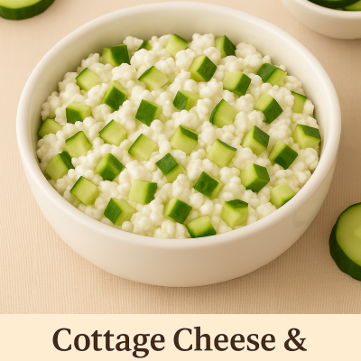 Pawwcious Cottage Cheese & Cucumber Salad – fresh, light & healthy